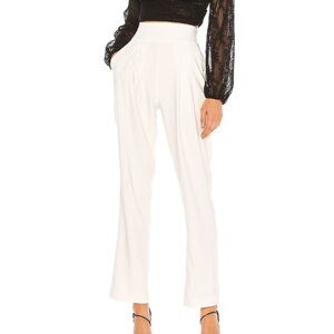 NBD ‘Augustine Pant’ in White - Fitted High-Waisted Trousers in XXS